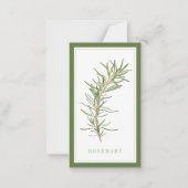 VERSE ROZEMARIJN 3.5x2 Platte Kaart / Groen Notitiekaartje (Voorkant)
