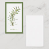 VERSE ROZEMARIJN 3.5x2 Platte Kaart / Groen Notitiekaartje (Voorkant / Achterkant)