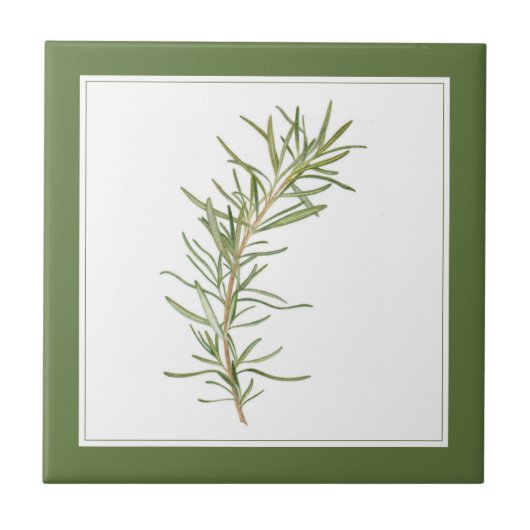 VERSE ROZEMARIJN 4,25" Keramische Tegel (tekst) Gr Tegeltje (Voorkant)