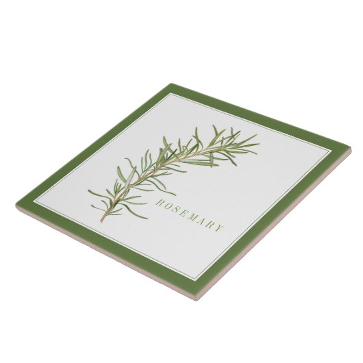VERSE ROZEMARIJN 6x6 Keramische Tegel (+tekst) Gro Tegeltje (Zijkant)
