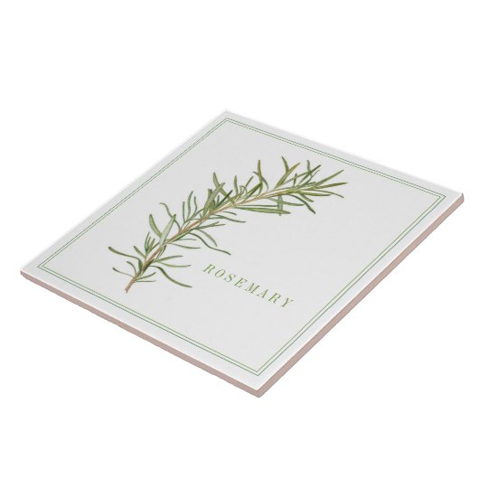 VERSE ROZEMARIJN 6x6 Keramische Tegel (+tekst) Tegeltje (Zijkant)