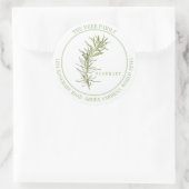 VERSE ROZEMARIJN Grote Ronde Adres Enveloppe Zegel (Tas)