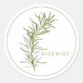 VERSE ROZEMARIJN Grote ronde Stickers (Voorkant)