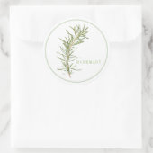 VERSE ROZEMARIJN Grote ronde Stickers (Tas)