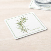 VERSE ROZEMARIJN Vierkante Papieren Onderzetters ( (Schuin)