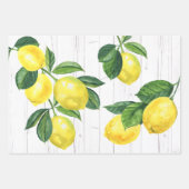 Verse rustieke land waterverf citruscitruscitroene inpakpapier vel (Voorkant 3)