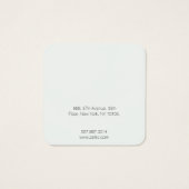 Verse rustieke Terrazzo Ketting Oorbel Houder Vierkante Visitekaartjes (Achterkant)