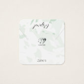 Verse rustieke Terrazzo Ketting Oorbel Houder Vierkante Visitekaartjes (Voorkant)