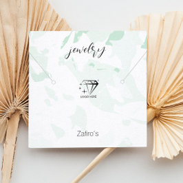 Verse rustieke Terrazzo Ketting Oorbel Houder Vierkante Visitekaartjes