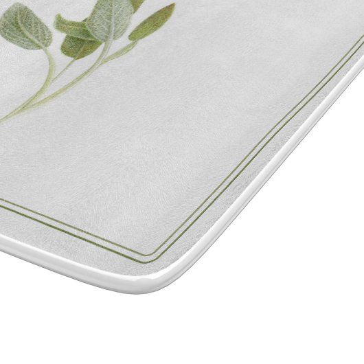 VERSE SAGE 6x7 glazen snijplank (Hoek)