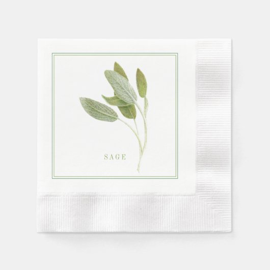 VERSE SAGE Coined Cocktail Papier Servetten (Voorkant)