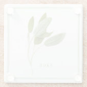 VERSE SAGE Glass Drank Coaster (+tekst) Glazen Onderzetter (Achterkant)