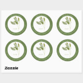 VERSE SAGE Grote Ronde Envelop Afdichtingen - Groe Sticker (Vel)