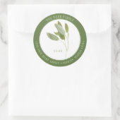VERSE SAGE Grote Ronde Envelop Afdichtingen - Groe Sticker (Tas)