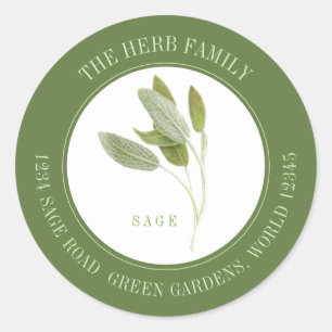 VERSE SAGE Kleine ronde envelop afdichtingen - Gro Sticker