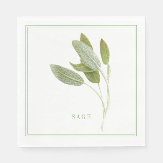 VERSE SAGE Standaard Luncheon Papier Servetten (Voorkant)
