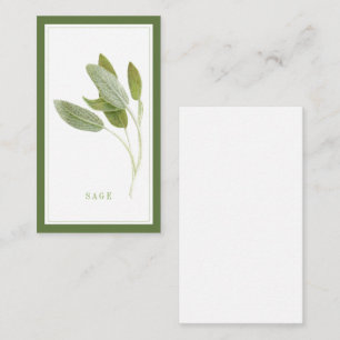 VERSE SALIE 3.5x2 Platte kaart / Groen Notitiekaartje