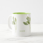 VERSE SALIE Lime Tweekleurige Mok (Voorkant links)
