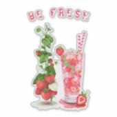 Verse Sappen Koel Drankje - Zomer Vruchten Sticker (Voorkant)