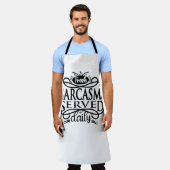 Verse sarcasme dagelijks geserveerd: uw dagelijkse schort (Gedragen)