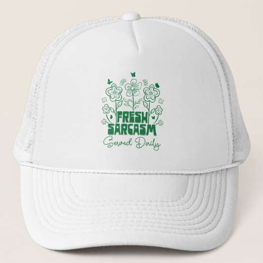 Verse sarcasme geserveerd dagelijkse Schattigee bl Trucker Pet (Voorkant)