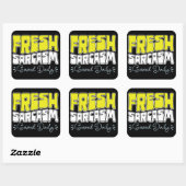 Verse sarcasme geserveerd Daily Funny Sarcasm Geze Vierkante Sticker (Vel)