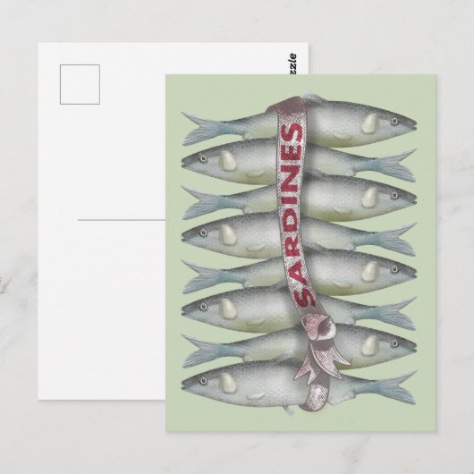 Verse sardines briefkaart (Voorkant / Achterkant)