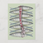 Verse sardines briefkaart (Voorkant)
