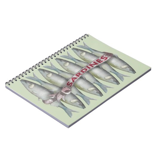 Verse sardines notitieboek (Linkerzijde)