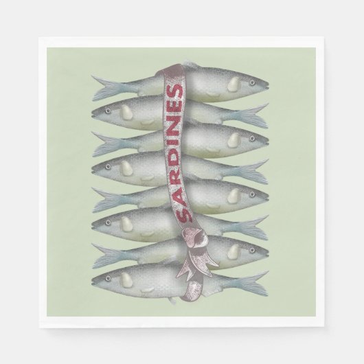Verse sardines servet (Voorkant)