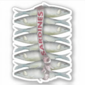 Verse sardines sticker (Voorkant)