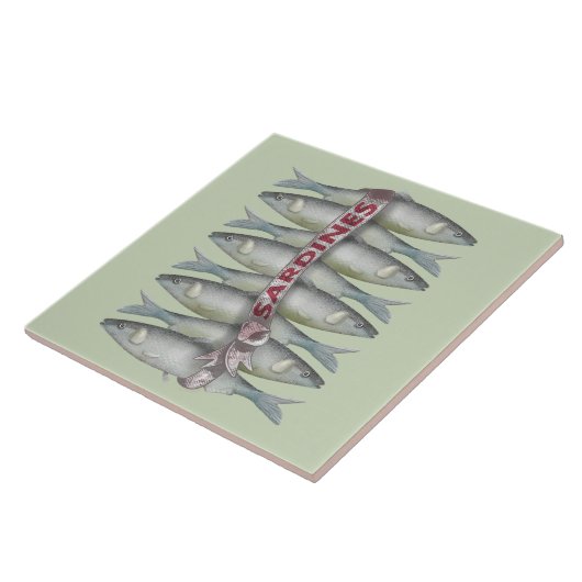 Verse sardines tegeltje (Zijkant)