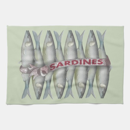 Verse sardines theedoek (Horizontaal)