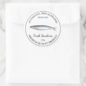 Verse sardines Verpakkingsetiket Ronde Sticker (Tas)