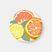 Verse schijfjes citrus sinaasappel citroen magneet (Voorkant)