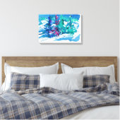 Verse Schilderij van Winterbomen / Kunstenaar Larr Canvas Afdruk (Insitu (Slaapkamer))