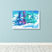 Verse Schilderij van Winterbomen / Kunstenaar Larr Canvas Afdruk (Insitu (Houten vloer))