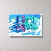 Verse Schilderij van Winterbomen / Kunstenaar Larr Canvas Afdruk (Voorkant)