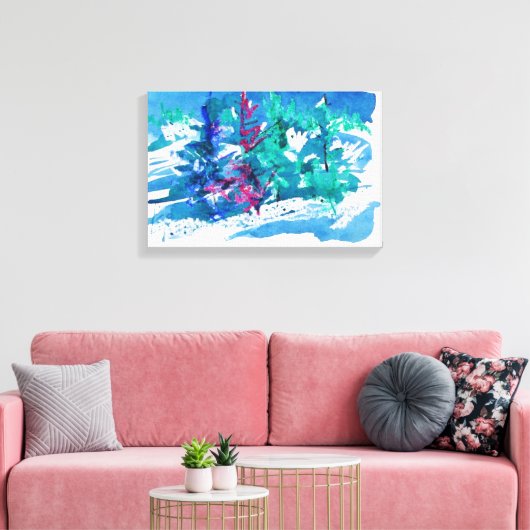 Verse Schilderij van Winterbomen / Kunstenaar Larr Canvas Afdruk (Insitu (Woonkamer))