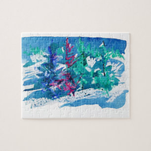 Verse Schilderij Van Winterbomen / Kunstenaar Larr Legpuzzel