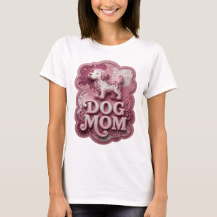 Verse Silveren DOG MOM Print T-shirt