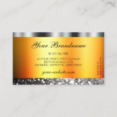 Verse Sinaasappel en zilveren Sparkling Glitter El Visitekaartje (Achterkant)