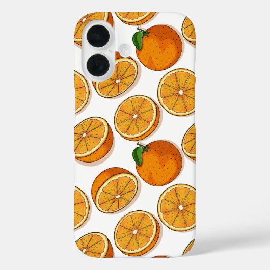 Verse Sinaasappel Fruit Citrus Naadloos Patroon Case-Mate iPhone Case (Achterkant)