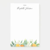 Verse Sinaasappels en bladhoudende Waterverf Post- Post-it® Notes (Voorkant)