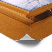 Verse sneeuw Herfst Square Faux-vensterverlichting Poster (Hoek)