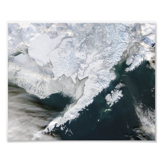 Verse sneeuw in Bristol Bay Foto Afdruk (Voorkant)