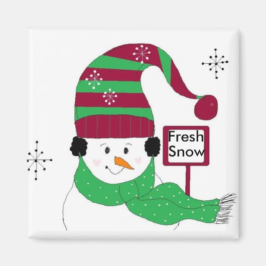 verse sneeuw magneet (Voorkant)