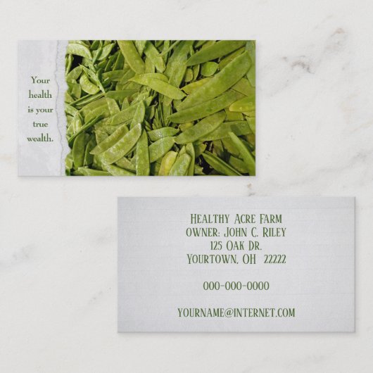 verse sneeuwerwten visitekaartje (Voorkant / Achterkant)