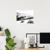 verse sneeuwstof // zwart en wit poster (Thuiskantoor)