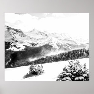 verse sneeuwstof // zwart en wit poster